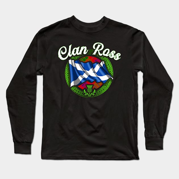 Scottish Flag Clan Ross Long Sleeve T-Shirt by Celtic Folk